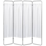 OMNIMED 4 Section Economy Privacy Screen with Vinyl Panels, White 153094-10